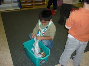 The paper after its been soaked in water