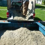 Shovelling in the sand